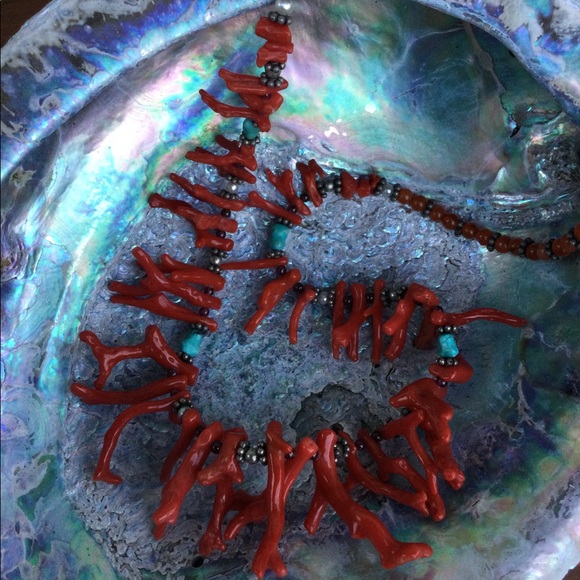 Vintage - BRANCH CORAL graduated necklace. - Picture 5 of 7